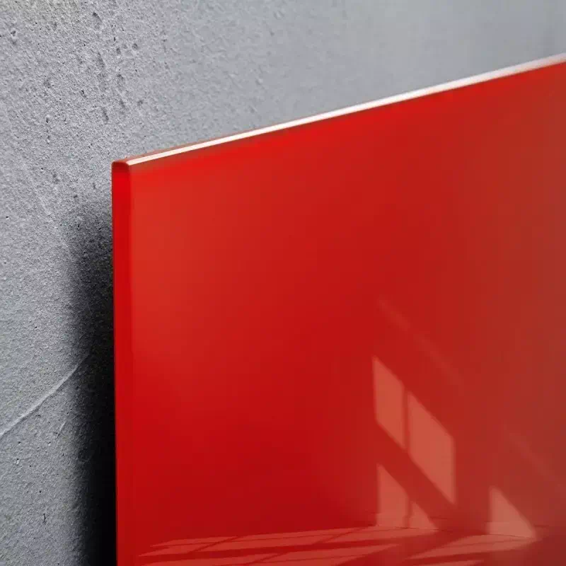Стеклянная магнитно-маркерная доска Красный, 60x80 см, S.60/80R.W