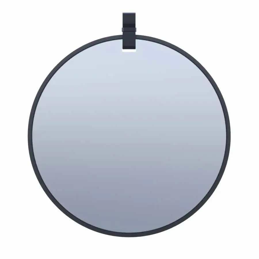 Зеркало круглое Bona 80 см, черный ремень
